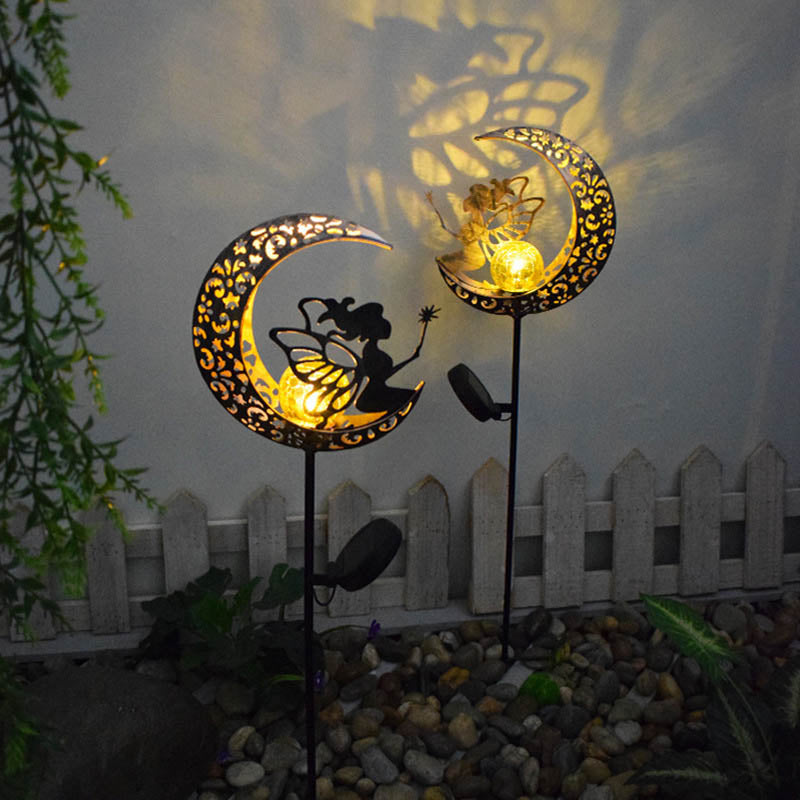 Solar Outdoor Light Moon Fairy Light Lawn Garden Light Garden Villa Waterproof Landscape Decorative Light Flood Light
