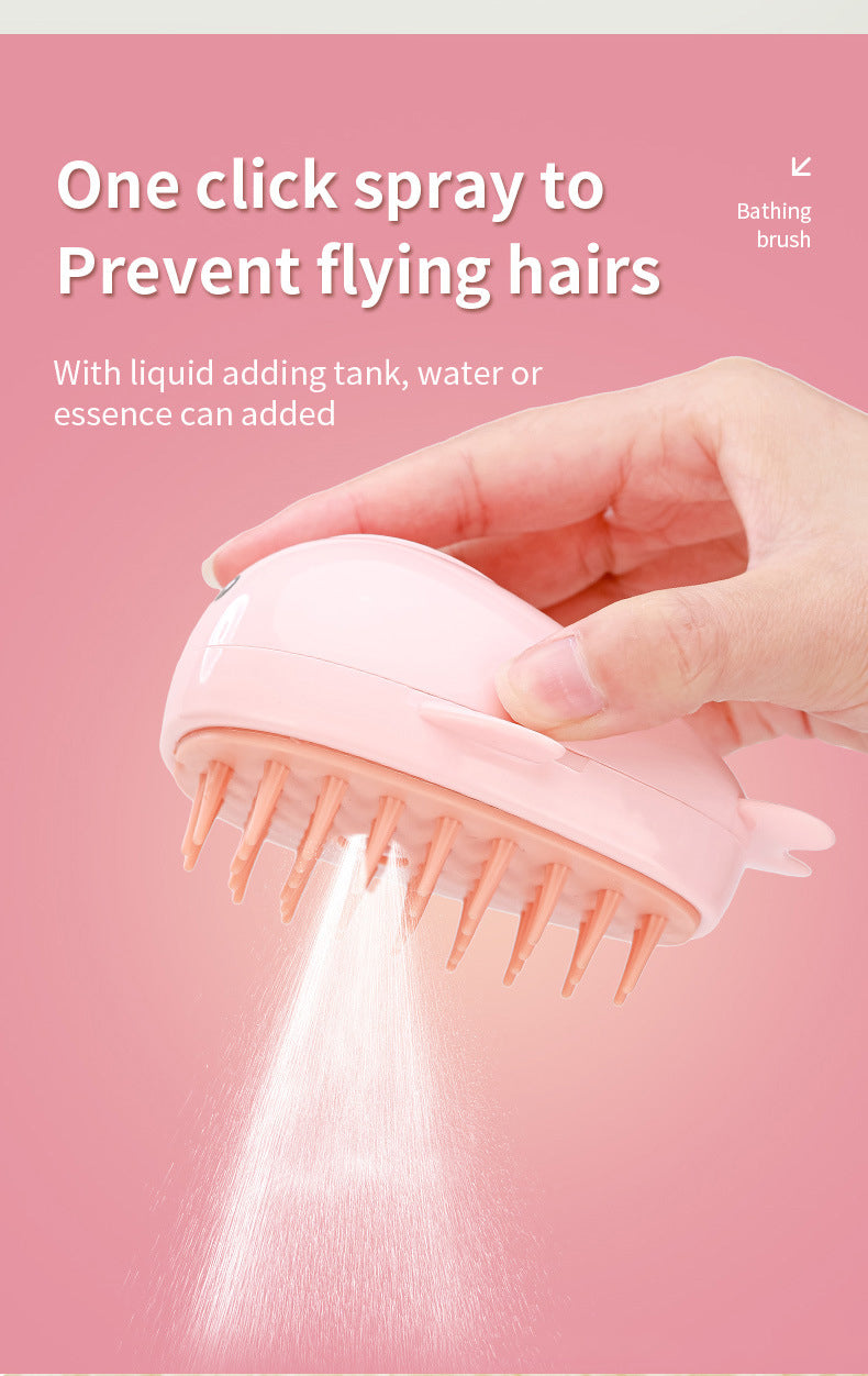 New rechargeable 3 In1 Steamy Pet Cat Brush Cleanser Vapor Pet Spray Comb grooming shedding Cat Steam Brush