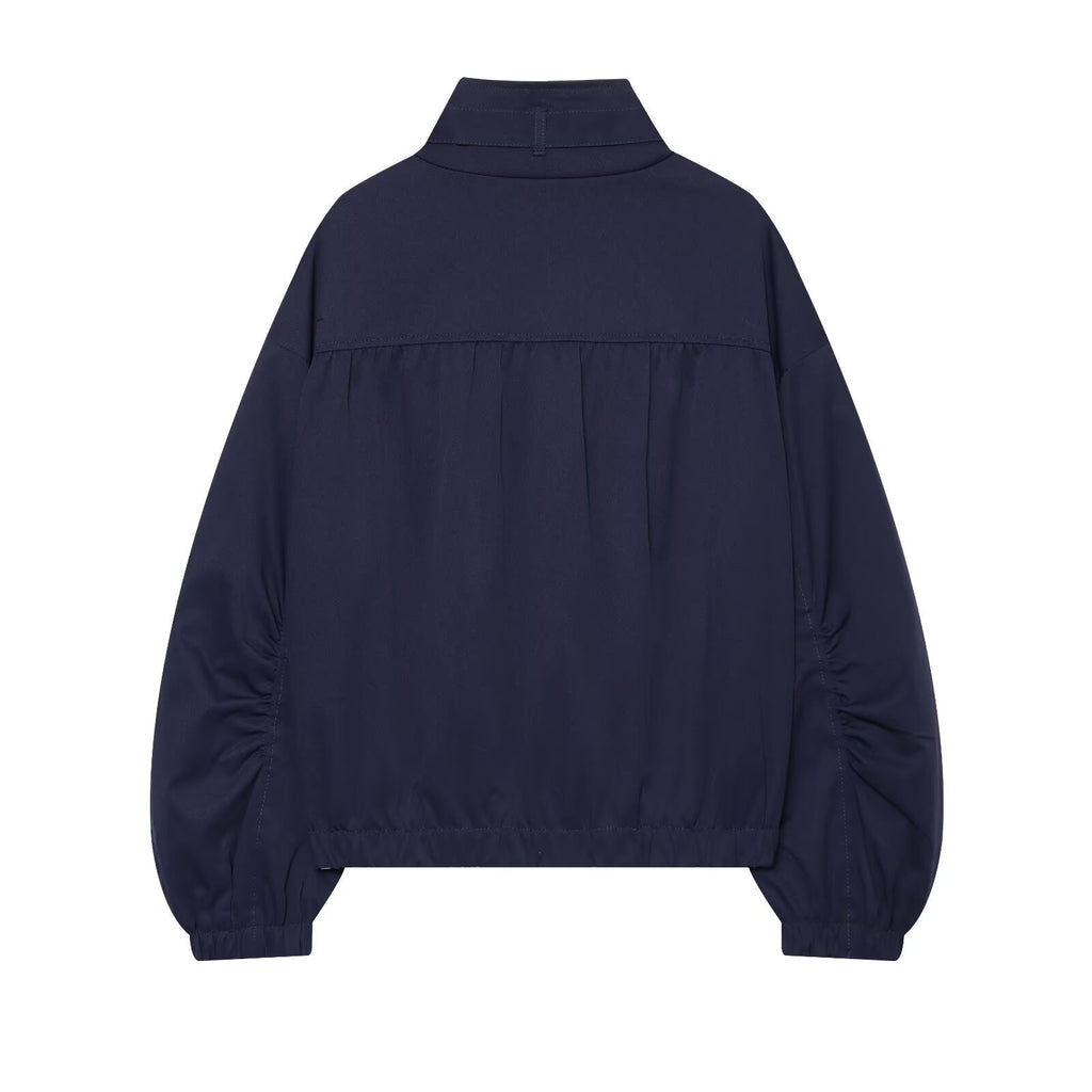 Zipper embellished corridor shaped pilot jacket